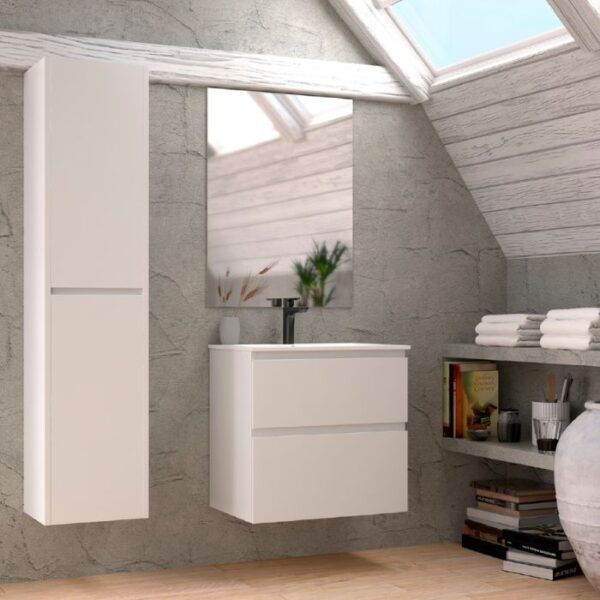 Mueble de baño suspendido con columna