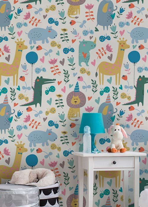 papel pintado infantil animales